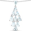 2.20 Carat Genuine Aquamarine .925 Sterling Silver Pendant