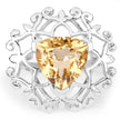 5.71 Carat Genuine Citrine .925 Sterling Silver Ring