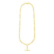 14k Yellow Gold Alternating Oval and Round Chain Necklace with Toggle