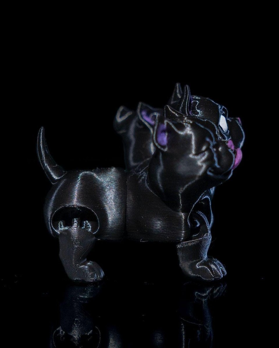 Flexible Cerberus Dog – 3D - Printed Mythical Guardian Figurine - Custom Crafting Alliance, LLC