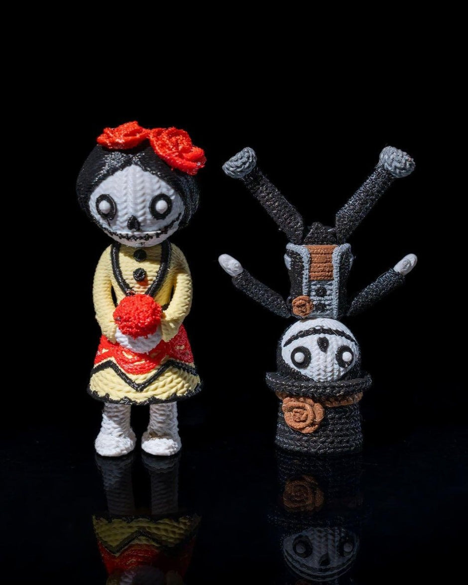 Ghost & Boo Kitty Figurine Set – 3D - Printed Halloween & Day of the Dead Decor - Figurines - Custom Crafting Alliance, LLC