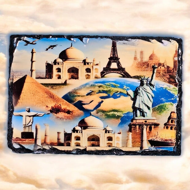 Global Wonders 4x6 Slate Oops Plaque - Sublimation Slate - Artwork - Custom Crafting Alliance, LLC