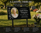 Granite Memorial Plaque with Photo, Custom Ceramic Portrait Grave Marker, Personalized Headstone Style Marker - Memorial Stone - Custom Crafting Alliance, LLC