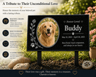 Granite Memorial Plaque with Photo, Custom Ceramic Portrait Grave Marker, Personalized Headstone Style Marker - Memorial Stone - Custom Crafting Alliance, LLC