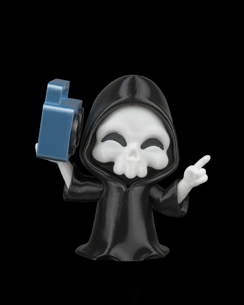 Groove Reaper - Boombox Grim Reaper Figurine (3D Printed, Multi Color or DIY) - Figurines - Custom Crafting Alliance, LLC
