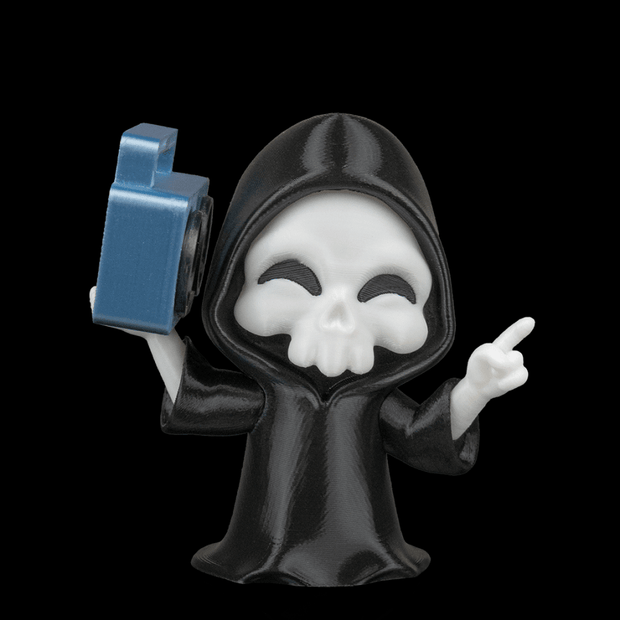 Groove Reaper - Boombox Grim Reaper Figurine (3D Printed, Multi Color or DIY) - Figurines - Custom Crafting Alliance, LLC