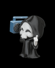 Groove Reaper - Boombox Grim Reaper Figurine (3D Printed, Multi Color or DIY) - Figurines - Custom Crafting Alliance, LLC