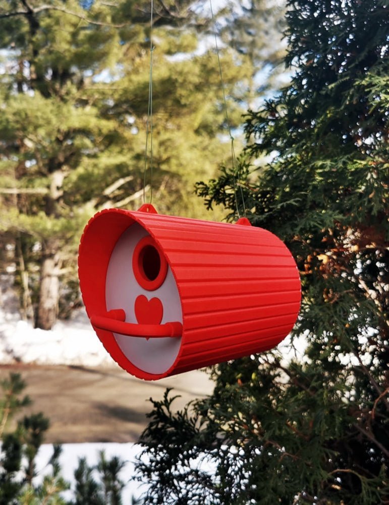 Heart Birdhouse – Charming Hanging Birdhouse with Perch & Heart Cutout - Bird House - Custom Crafting Alliance, LLC