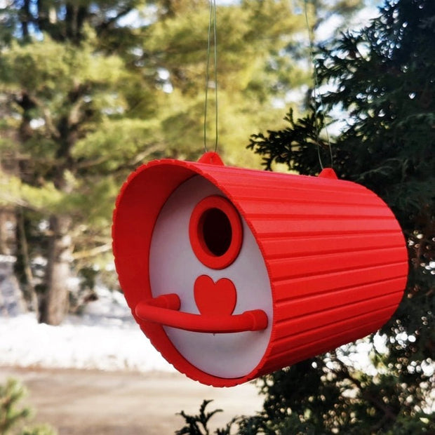 Heart Birdhouse – Charming Hanging Birdhouse with Perch & Heart Cutout - Bird House - Custom Crafting Alliance, LLC