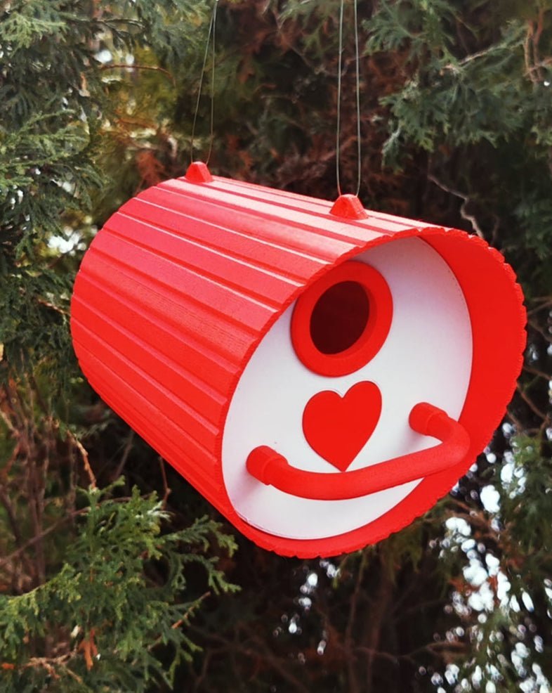 Heart Birdhouse – Charming Hanging Birdhouse with Perch & Heart Cutout - Bird House - Custom Crafting Alliance, LLC