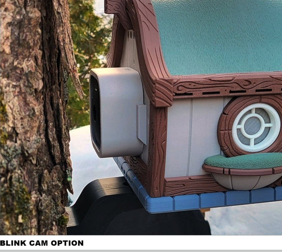 Hobbit Hole Birdhouse 🏡🕊️ – Whimsical Garden Decor with Optional Blink Cam Mount - Custom Crafting Alliance, LLC