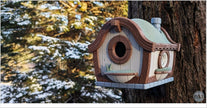 Hobbit Hole Birdhouse 🏡🕊️ – Whimsical Garden Decor with Optional Blink Cam Mount - Bird House - Custom Crafting Alliance, LLC