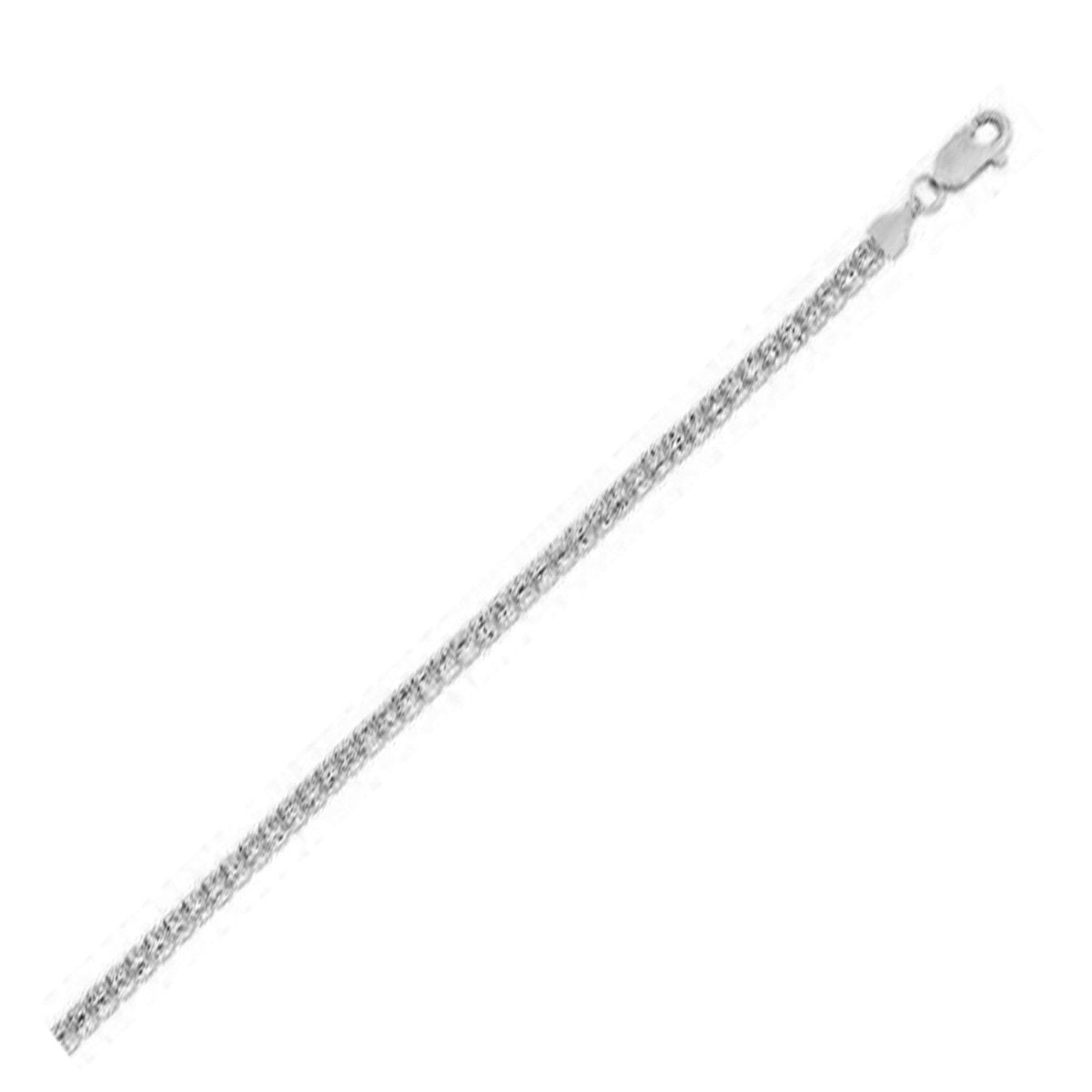 Ice Barrel Chain in 14k White Gold (3.14 mm) - Necklaces - Custom Crafting Alliance, LLC