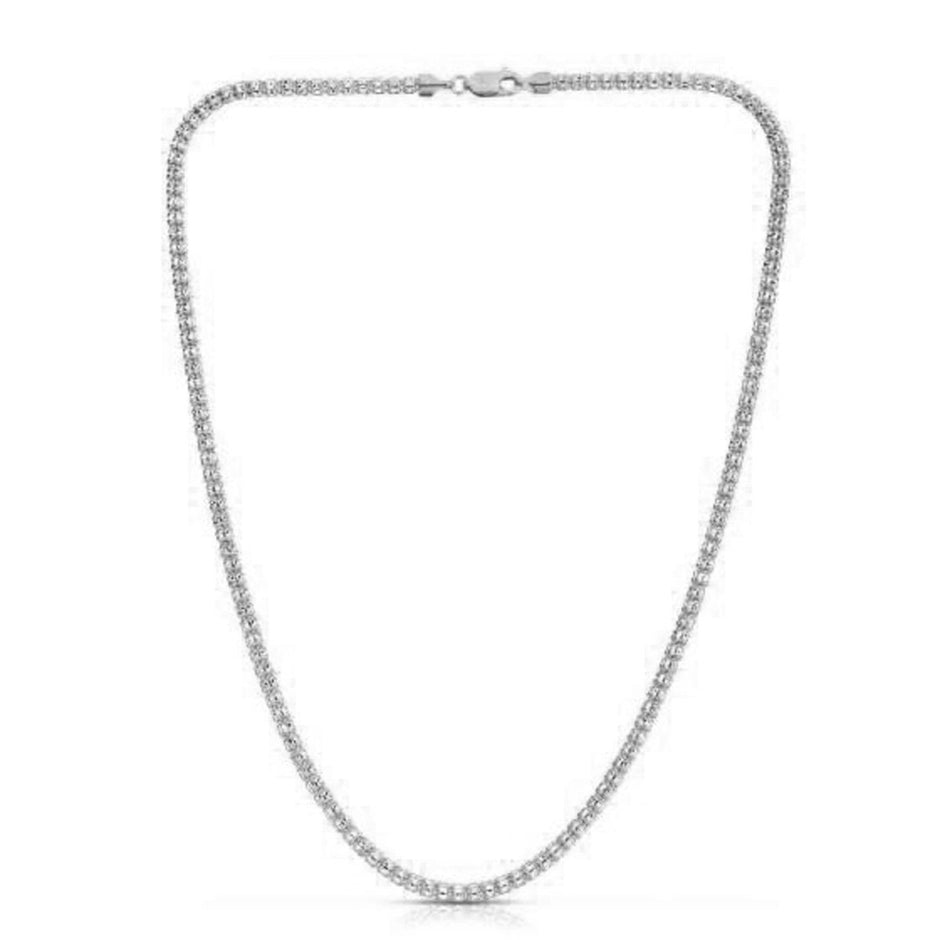 Ice Barrel Chain in 14k White Gold (3.14 mm) - Necklaces - Custom Crafting Alliance, LLC