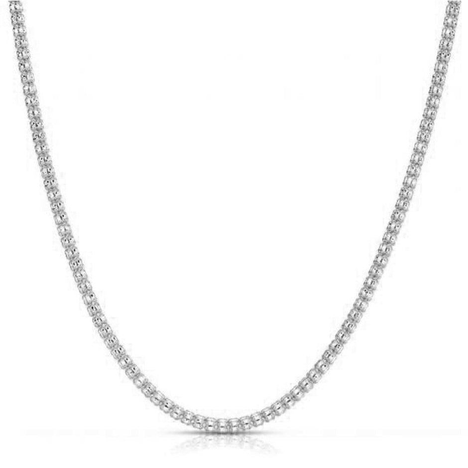 Ice Barrel Chain in 14k White Gold (3.14 mm) - Necklaces - Custom Crafting Alliance, LLC