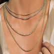 Ice Barrel Chain in 14k White Gold (3.14 mm) - Necklaces - Custom Crafting Alliance, LLC