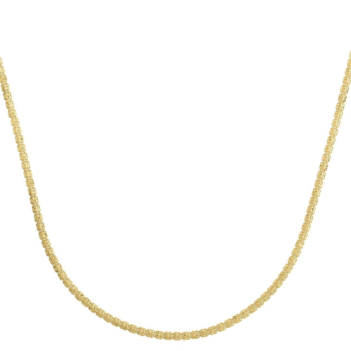 Ice Barrel Chain in 14k Yellow Gold (2.70 mm) - Necklaces - Custom Crafting Alliance, LLC