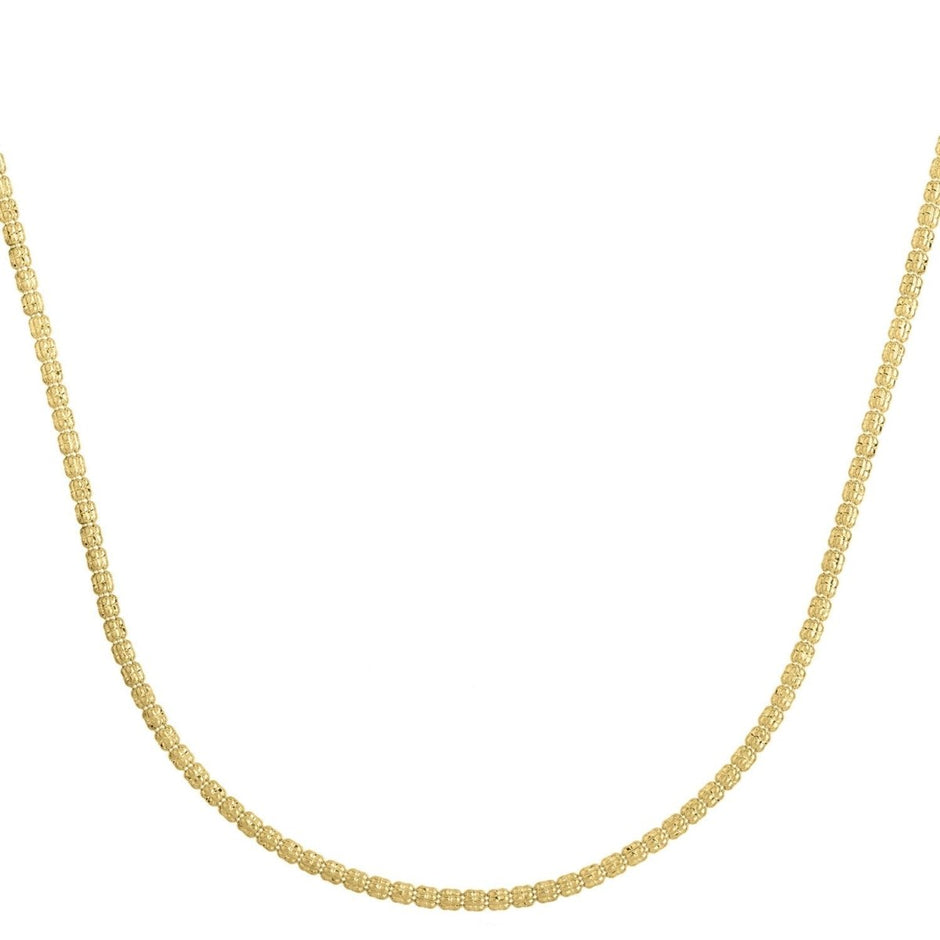 Ice Barrel Chain in 14k Yellow Gold (2.70 mm) - Necklaces - Custom Crafting Alliance, LLC