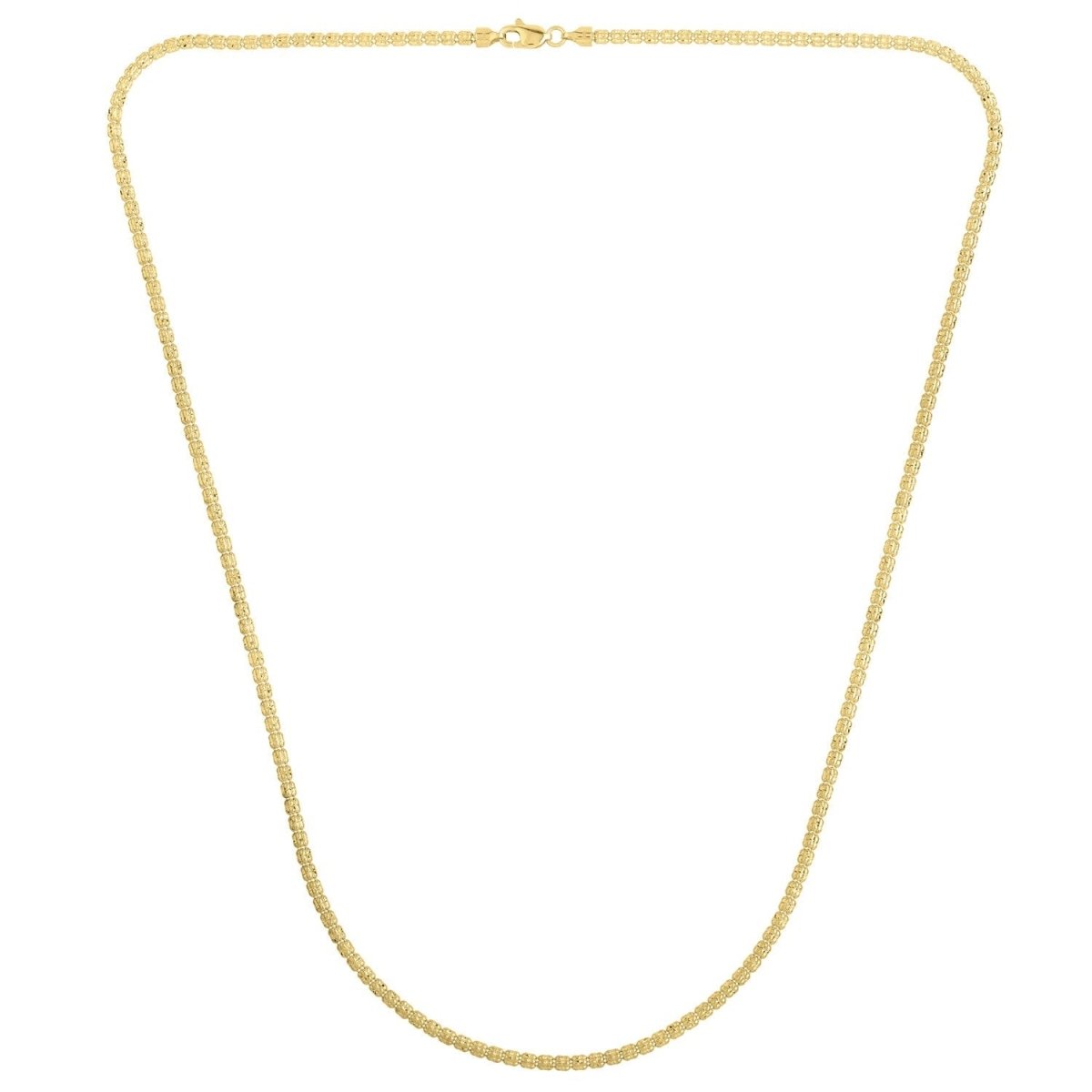 Ice Barrel Chain in 14k Yellow Gold (2.70 mm) - Necklaces - Custom Crafting Alliance, LLC