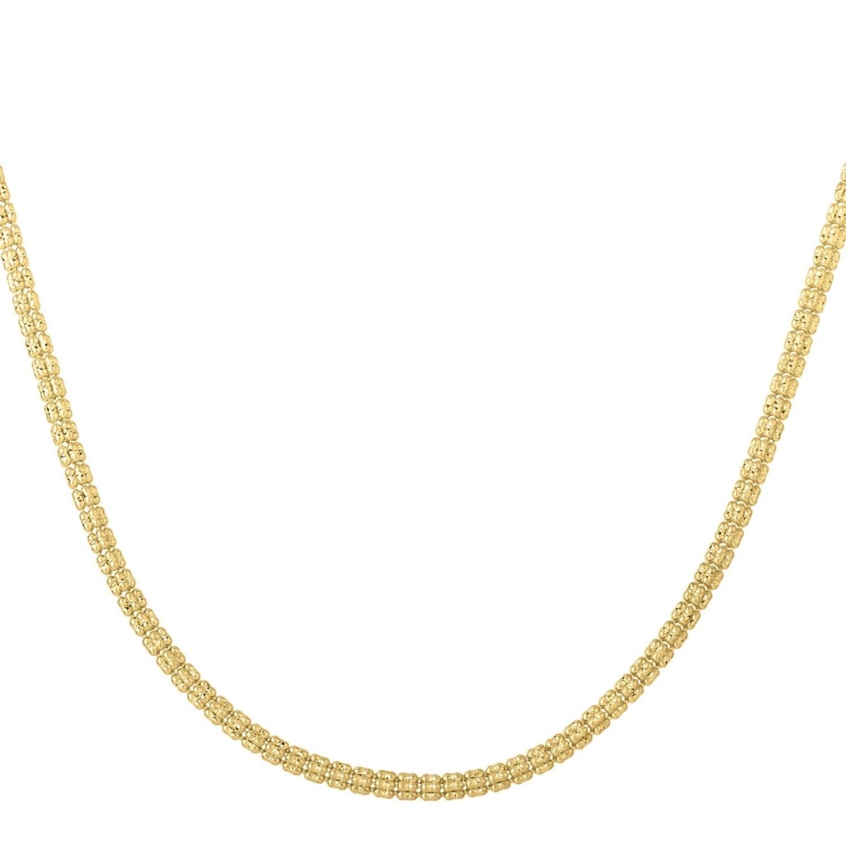 Ice Barrel Chain in 14k Yellow Gold (3.10 mm) - Necklaces - Custom Crafting Alliance, LLC