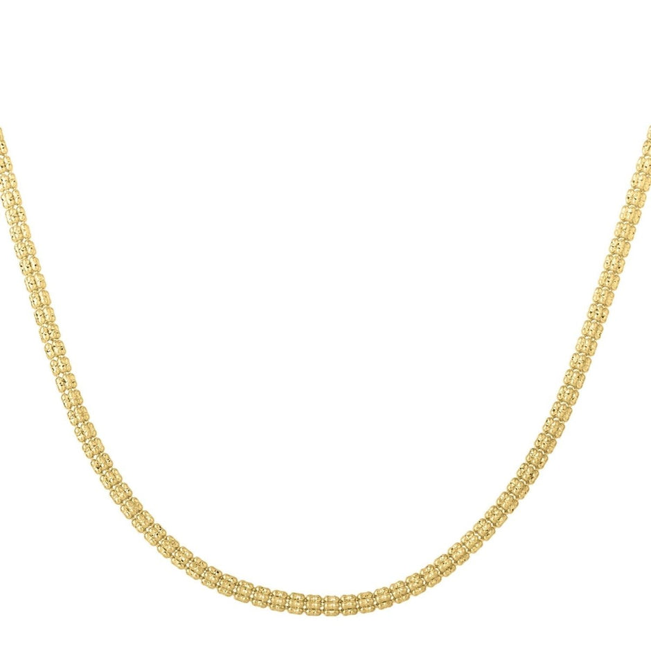 Ice Barrel Chain in 14k Yellow Gold (3.10 mm) - Necklaces - Custom Crafting Alliance, LLC