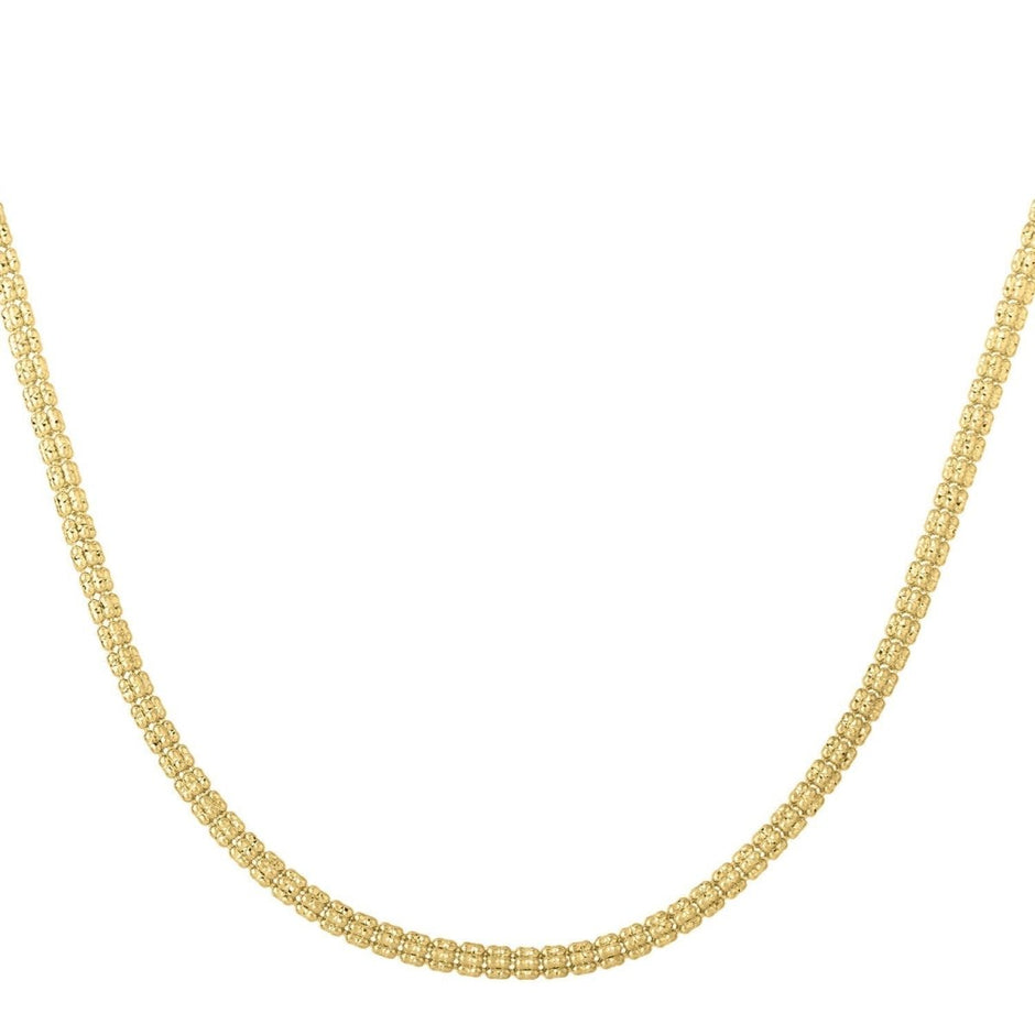 Ice Barrel Chain in 14k Yellow Gold (3.10 mm) - Necklaces - Custom Crafting Alliance, LLC