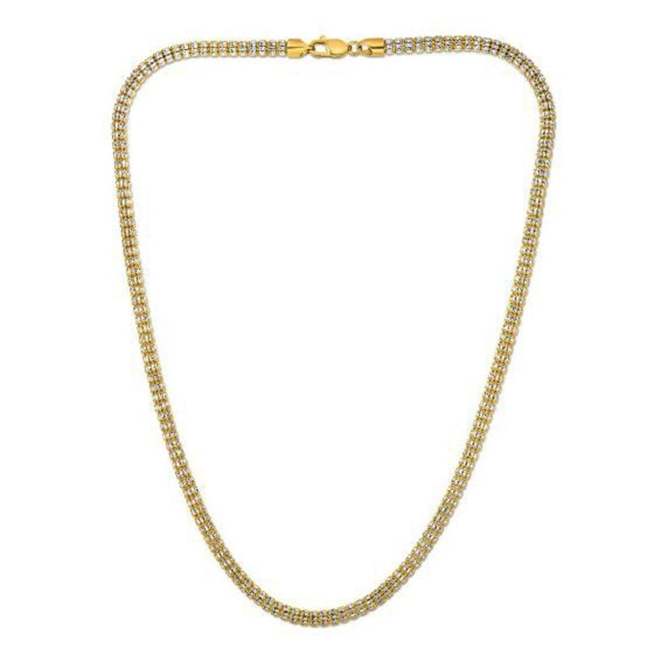 Ice Barrel Chain in 14k Yellow Gold (4.25 mm) - Necklaces - Custom Crafting Alliance, LLC