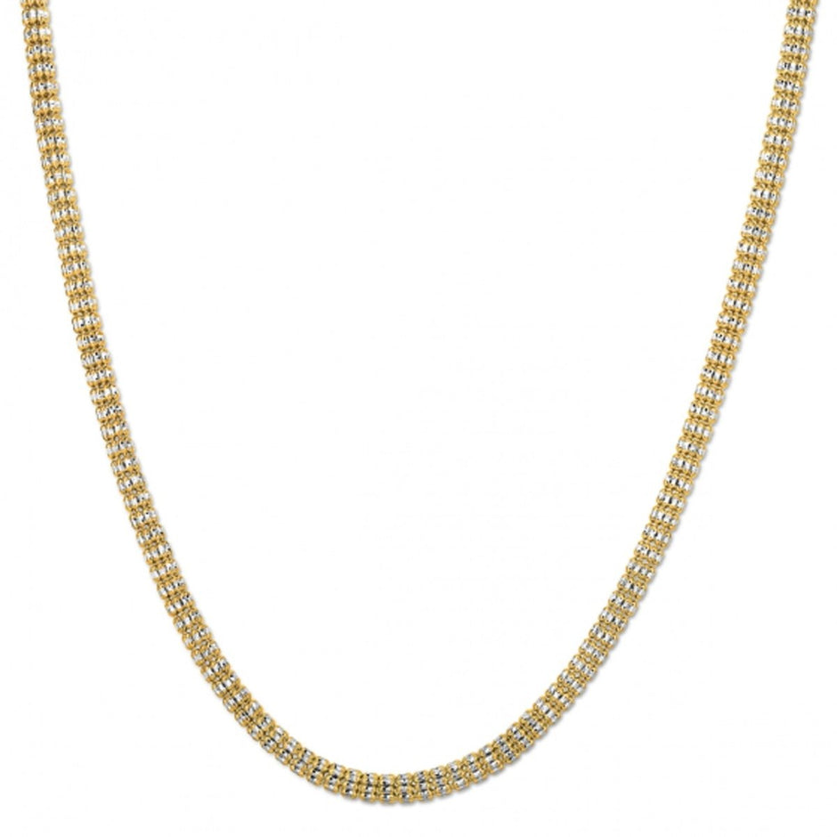 Ice Barrel Chain in 14k Yellow Gold (4.25 mm) - Necklaces - Custom Crafting Alliance, LLC