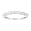 IGI Certified 1/2 Cttw Diamond 10K White Gold Prong Set Fluted Band Style Ring (I-J Color, I2-I3 Clarity) - Size 7 - Rings - Custom Crafting Alliance, LLC