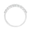 IGI Certified 1/2 Cttw Diamond 10K White Gold Prong Set Fluted Band Style Ring (I-J Color, I2-I3 Clarity) - Size 7 - Rings - Custom Crafting Alliance, LLC