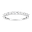 IGI Certified 1/2 Cttw Diamond 10K White Gold Prong Set Fluted Band Style Ring (I-J Color, I2-I3 Clarity) - Size 7 - Rings - Custom Crafting Alliance, LLC
