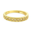 IGI Certified 1/2 Cttw Diamond 10K Yellow Gold Prong Set Beaded Milgrain Band Style Ring (J-K Color, I2-I3 Clarity) - Size 7 - Rings - Custom Crafting Alliance, LLC