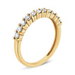 IGI Certified 1/2 Cttw Diamond 10K Yellow Gold Prong Set Fluted Band Style Wedding Ring (J-K Color, I1-I2 Clarity) - Size 7 - Rings - Custom Crafting Alliance, LLC