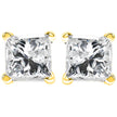 IGI Certified 14K Yellow Gold 1/4 Cttw Princess-Cut Diamond Solitaire Stud Earrings - Earrings - Custom Crafting Alliance, LLC