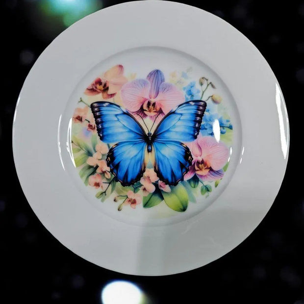 Personalized 8" Round Ceramic Photo Plate – Memorial & Gift Display