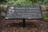 Black Granite Engraved Plaque – Custom Memorial, Recognition & Property Marker with Stand