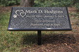 Black Granite Engraved Plaque – Custom Memorial, Recognition & Property Marker with Stand