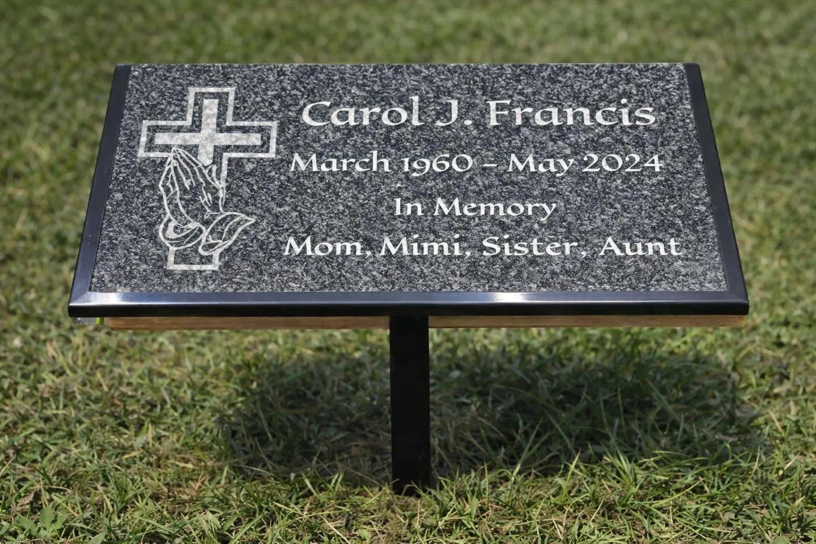 Black Granite Engraved Plaque – Custom Memorial, Recognition & Property Marker with Stand