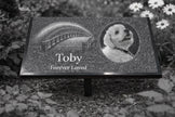 Black Granite Engraved Plaque – Custom Memorial, Recognition & Property Marker with Stand