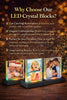 Personalized Crystal Photo Block with LED Base, Custom 4x6 Illuminated Keepsake