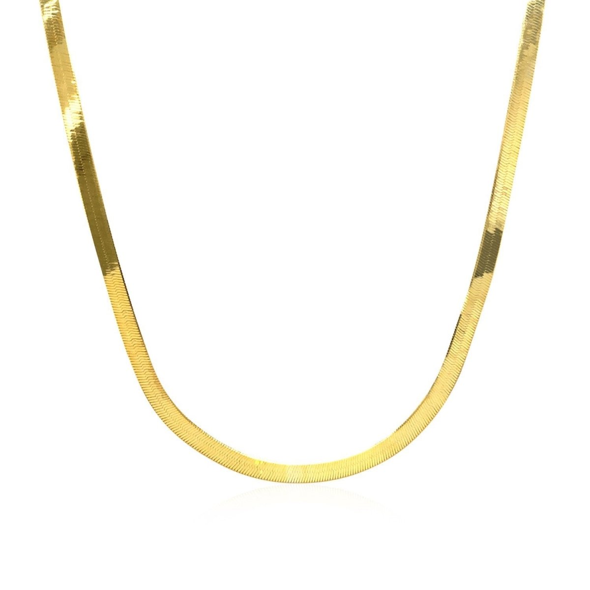 Imperial Herringbone Chain in 10k Yellow Gold (2.80 mm) - Necklaces - Custom Crafting Alliance, LLC