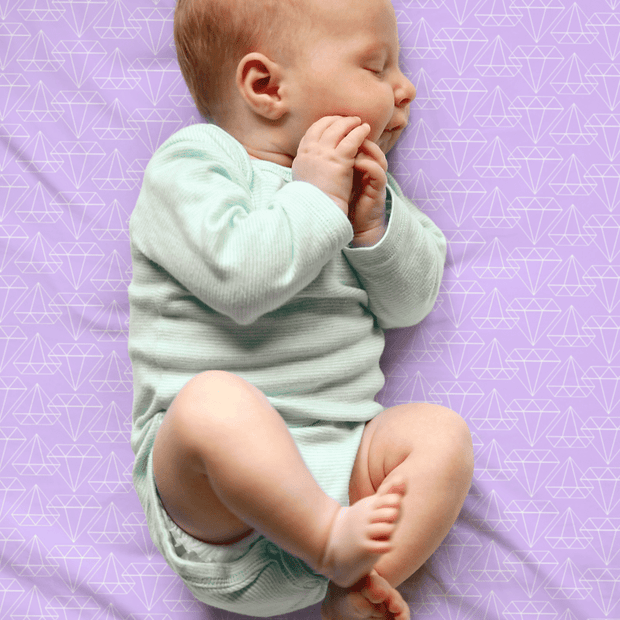 Jersey Knit Polyester Crib Sheet in Diamond Dreams - Crib Sheet - Custom Crafting Alliance, LLC