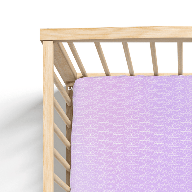 Jersey Knit Polyester Crib Sheet in Diamond Dreams - Crib Sheet - Custom Crafting Alliance, LLC