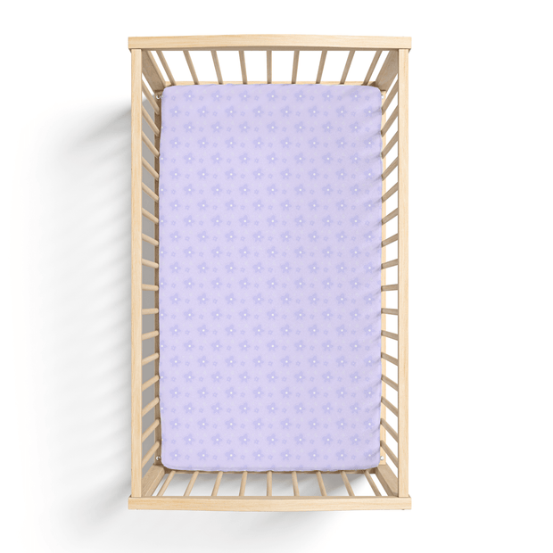 Jersey Knit Polyester Crib Sheet in Field of Daisies - Crib Sheet - Custom Crafting Alliance, LLC