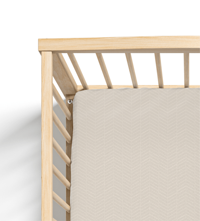 Jersey Knit Polyester Crib Sheet in Herringbone Haven - Crib Sheet - Custom Crafting Alliance, LLC