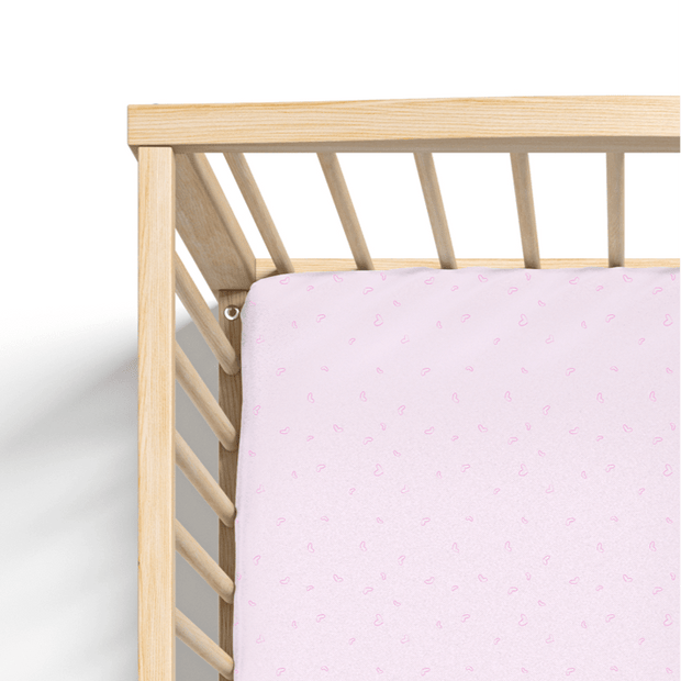 Jersey Knit Polyester Crib Sheet in Love Me True - Crib Sheet - Custom Crafting Alliance, LLC