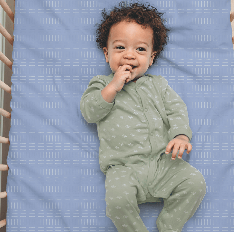 Jersey Knit Polyester Crib Sheet in Tally Cross - Crib Sheet - Custom Crafting Alliance, LLC
