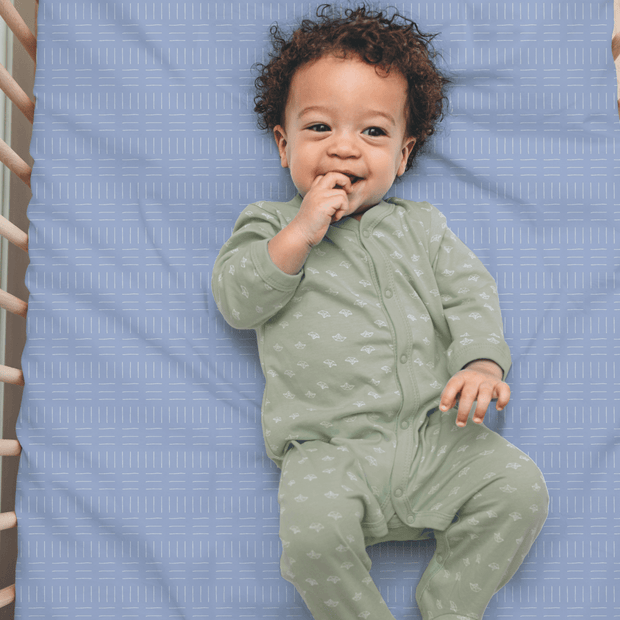Jersey Knit Polyester Crib Sheet in Tally Cross - Crib Sheet - Custom Crafting Alliance, LLC