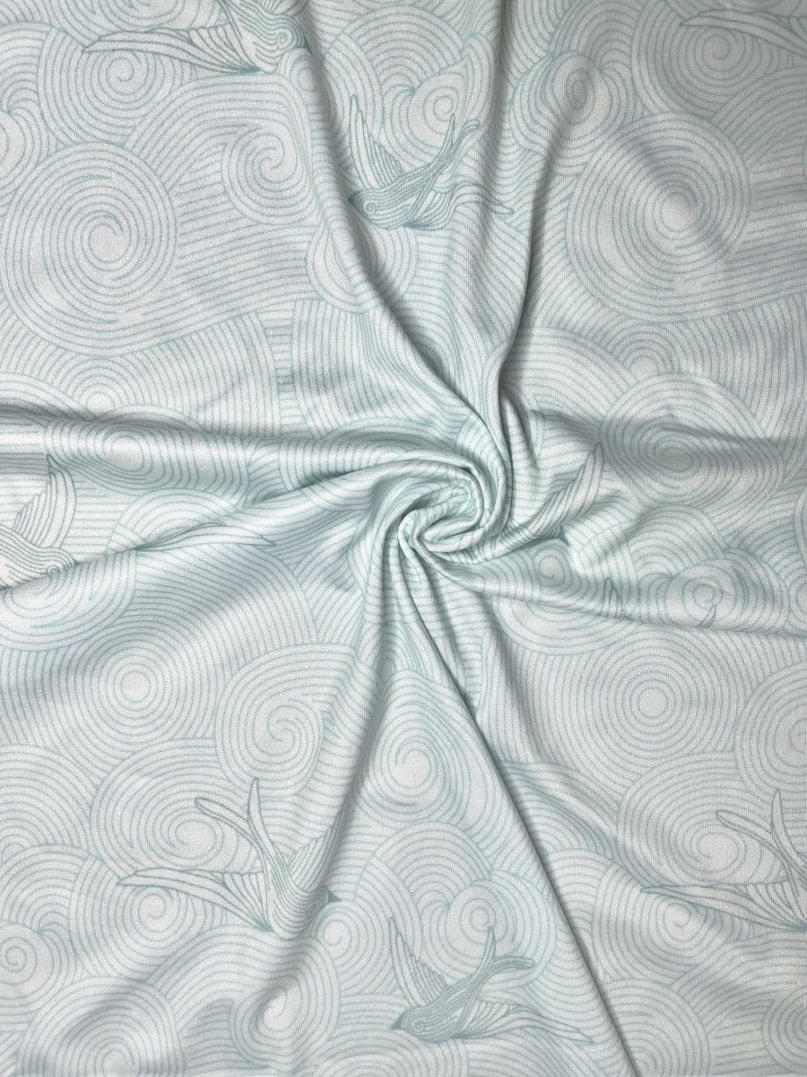 Jersey Knit Polyester Crib Sheet in Tranquil Skies - Crib Sheet - Custom Crafting Alliance, LLC