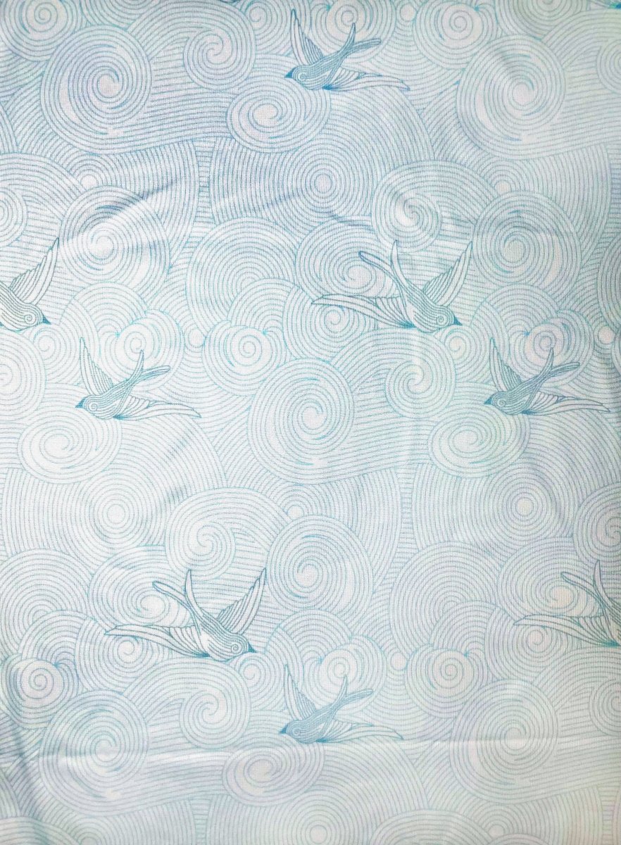 Jersey Knit Polyester Crib Sheet in Tranquil Skies - Crib Sheet - Custom Crafting Alliance, LLC